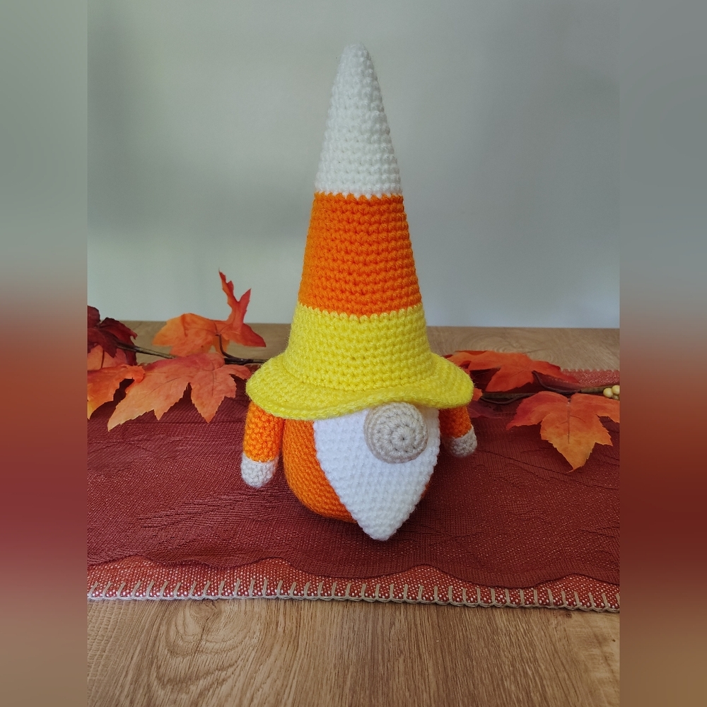 Handmade Candy Corn Gnome